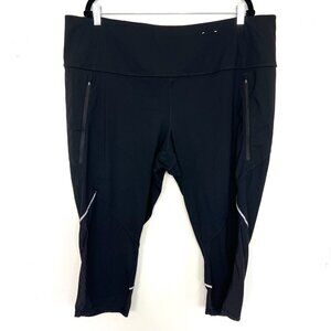 Xersion Quick-Dri Black Capri Leggings Active 3X